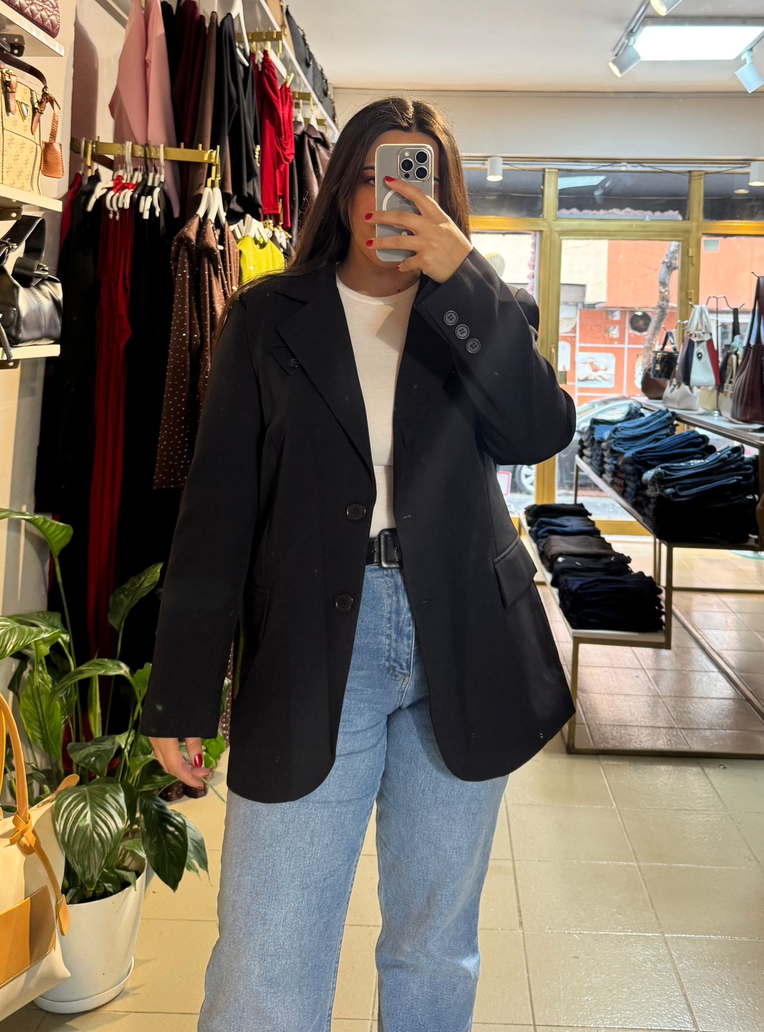 Çift Düğmeli Astarlı Blazer Ceket